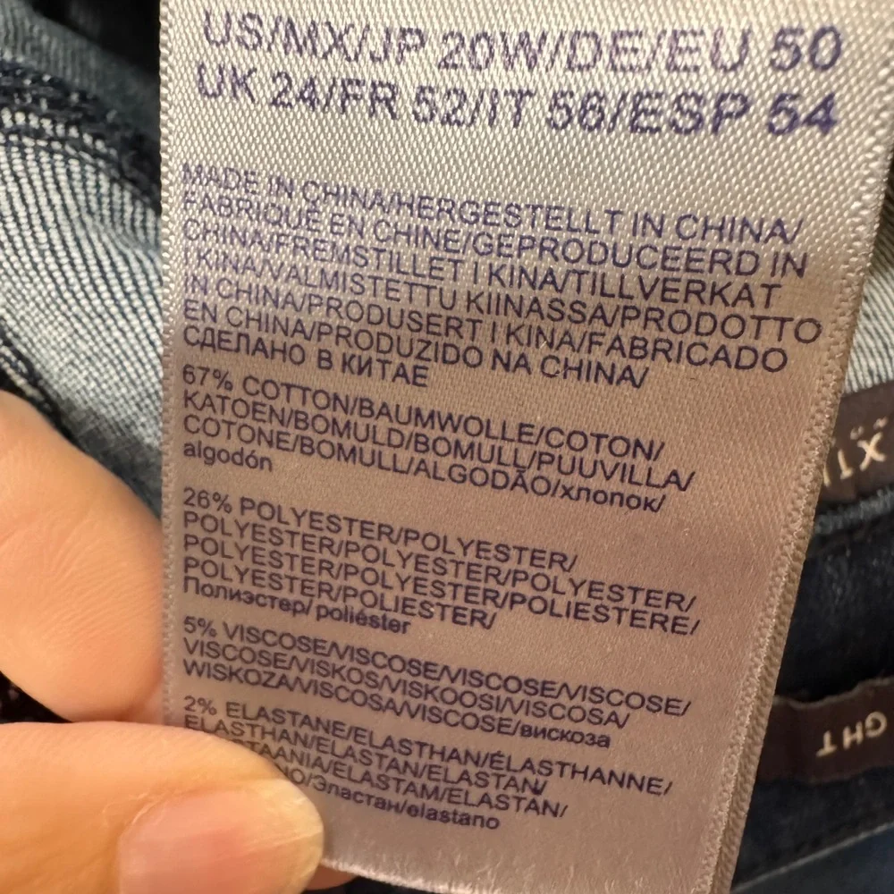 NYDJ Plus Marilyn Straight Leg Jean 20W Saybrook Wash High Rise Stretch Curvy - Picture 7 of 8